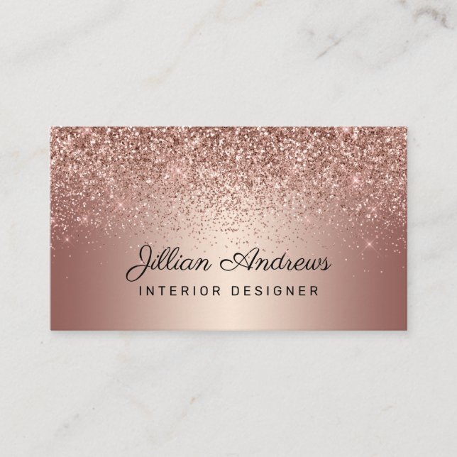 Professionellen Chic Ro Glitter Glam Visitkort (Framsida)