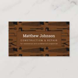Professionellen Construction Handyman Brown Visitkort