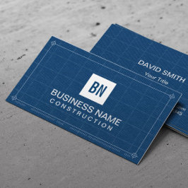 Professionellen Construction Modern Monogram Visitkort