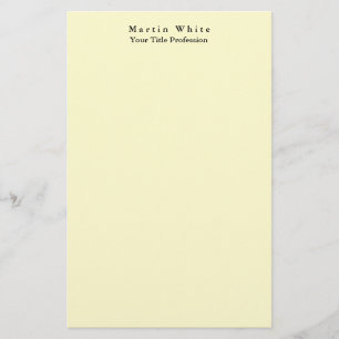 Professionellen Cream Färg Plain Elegant Modern Brevpapper