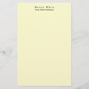 Professionellen Cream Färg Plain Elegant Modern Brevpapper