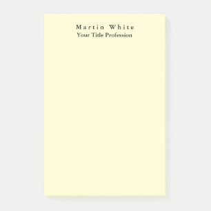 Professionellen Cream Färg Plain Elegant Modern Post-it Block