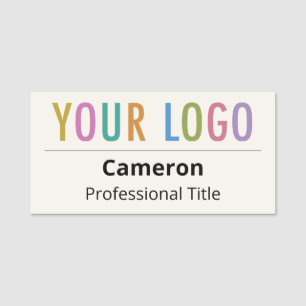 Professionellen Ecru Business Namn bricka Company Namnbricka