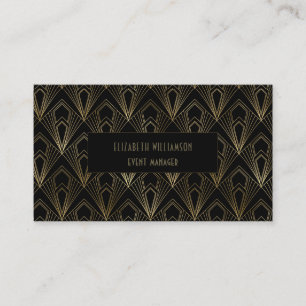 Professionellen elegant Art Deco   Svarta havet oc Visitkort