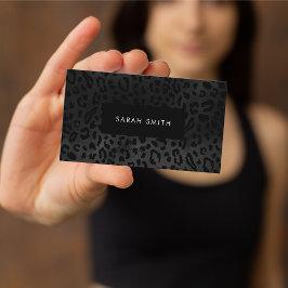 Professionellen elegant Black Animal Print Visitkort