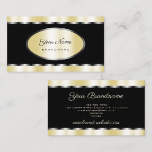 Professionellen elegant Black och Guld Shimmer Eff Visitkort