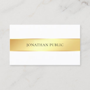 Professionellen elegant Guld White Modern Template Visitkort