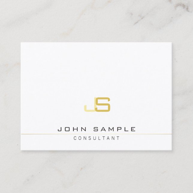 Professionellen elegant Modern Monogrammed mall Visitkort (Framsida)