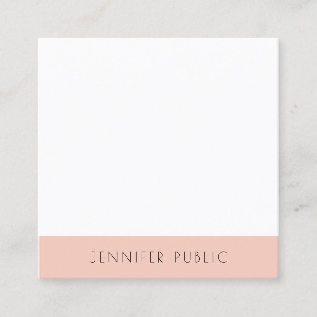Professionellen elegant Modern Simple Design Templ Fyrkantigt Visitkort (Framsida)