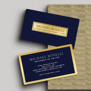 Professionellen elegant Navy Blue Leather Guld-eti Visitkort