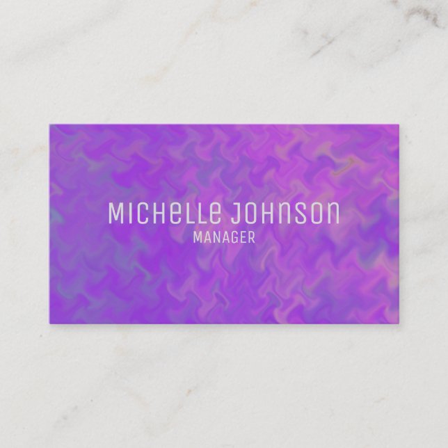 Professionellen elegant Violet Marbling Visitkort (Framsida)