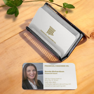 Professionellen Financial Coach White Visitkort