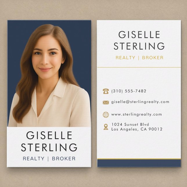 Professionellen för  för Blåblått Guld Real Gods B Visitkort (Skapare uppladdad)