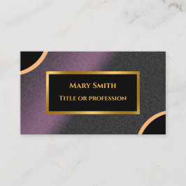 Professionellen för lyxmodern Guld Lila Visitkort