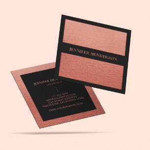 Professionellen Girly Glam Guld Ro Guld Struktur Fyrkantigt Visitkort