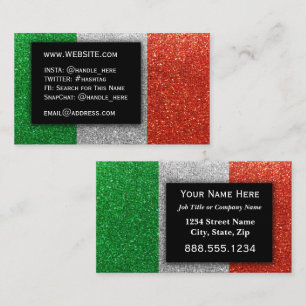 Professionellen Glitter i Italien Visitkort