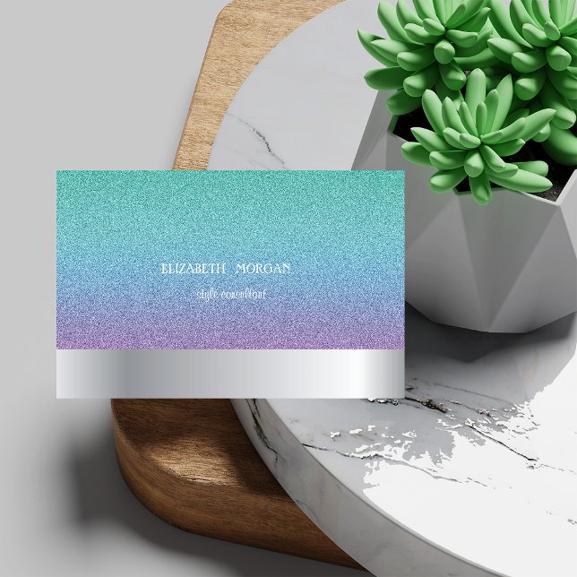 Professionellen Glitter Ombre i den moderna Coolan Visitkort (Skapare uppladdad)