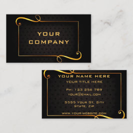 Professionellen Golden Ram Luxury Guld Text Black  Visitkort