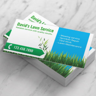 Professionellen gräsmatta Landscaping Visitkort