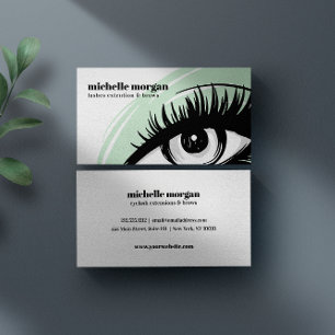 professionellen grönt chic Öga Shadow Eyelash Brow Visitkort