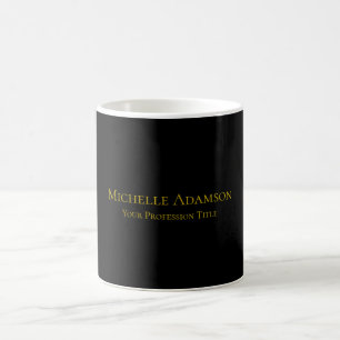 Professionellen Guld & Black Färg, modern Kaffemugg