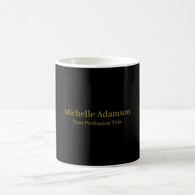 Professionellen Guld & Black Färg, modern  Kaffemugg (Center)