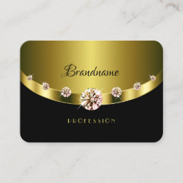 Professionellen Guld Black Sparkling Diamonds Visitkort