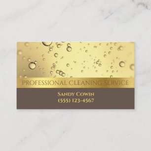 Professionellen Guld Bubbles Städning Services Visitkort