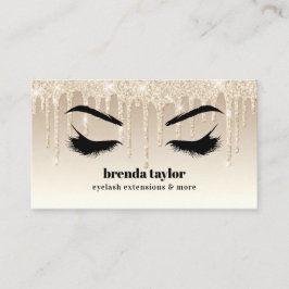 professionellen Guld Glitter Drives Eyelash Browba Visitkort