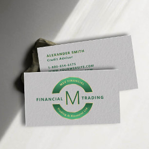 Professionellen Guld Monogram för återförsäljare G Visitkort