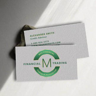 Professionellen Guld Monogram för återförsäljare G Visitkort