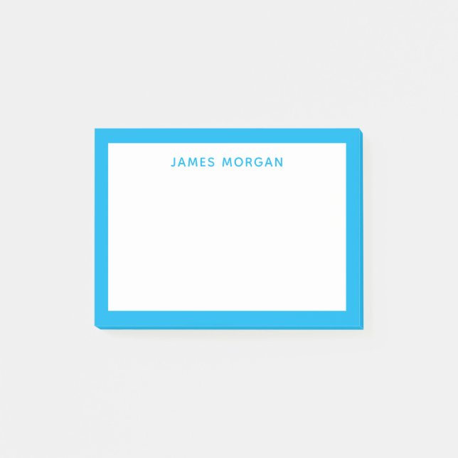 Professionellen Himlar Blue Modern Namn Post-it Block (Framsida)