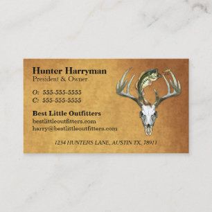 Professionellen Hunter Fisherman Guide Outfitters Visitkort