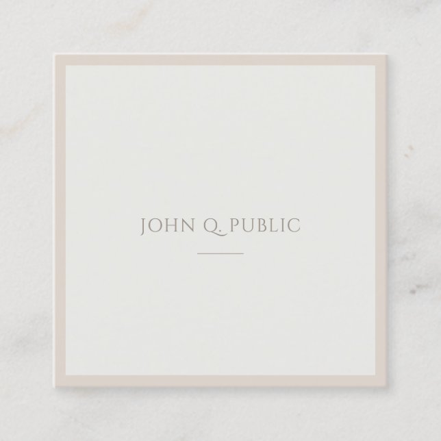 Professionellen kreativ Enkel mall Brun Grönt Fyrkantigt Visitkort (Framsida)