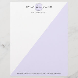 Professionellen Lavender Elegant Business Brevhuvud