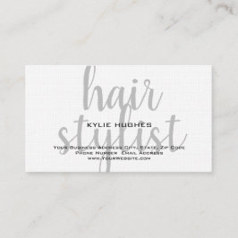 Professionellen Linen Handskriven Hair Stylist Visitkort