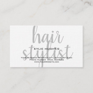 Professionellen Linen Handskriven Hair Stylist Visitkort
