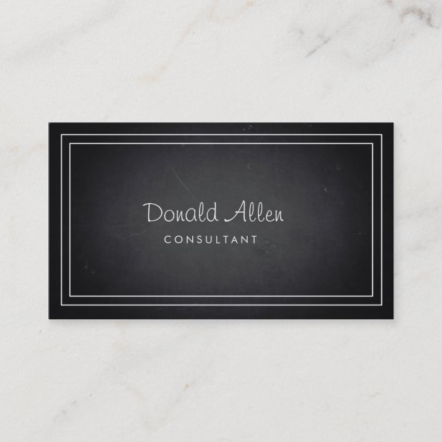 Professionellen Linjer för Blackboard Chalk Retro  Visitkort (Framsida)