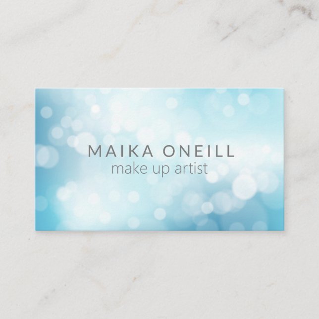 Professionellen Luxury Blue Glitter Bokeh Visitkort (Framsida)