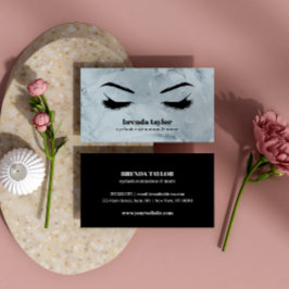 Professionellen Luxury Blue Marble Eyelash Brow pu Visitkort