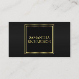 Professionellen Luxury Geometric Black och Guld Visitkort