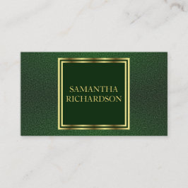Professionellen Luxury Geometric Emerald och Guld Visitkort