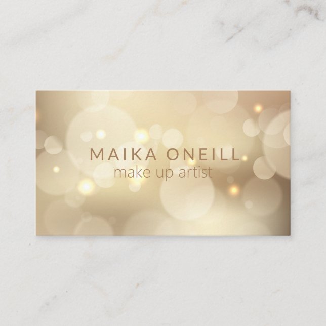 professionellen Luxury Guld Bokeh glitter Visitkort (Framsida)