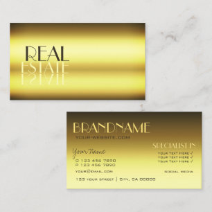 Professionellen Luxury Guld Snyggt Spegel Brev Visitkort