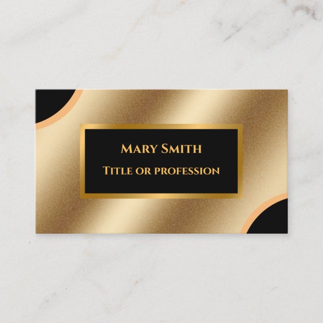Professionellen Luxury Modern Guld Visitkort (Framsida)