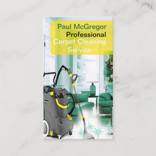 Professionellen mattar tjänste- lokalvård visitkort (Framsida)