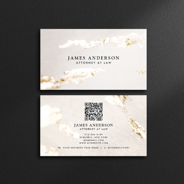Professionellen Modern Classy Faux Gold Foil Visitkort (Skapare uppladdad)