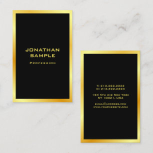 Professionellen Modern Elegant Black Guld-mall Visitkort