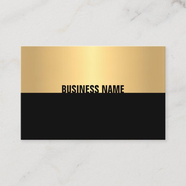 Professionellen Modern Elegant Black Guld-mall Visitkort (Framsida)