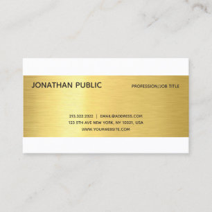 Professionellen Modern Elegant Guld Effect Plain L Visitkort